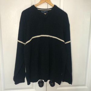 Vintage Grandpa Sweater w/ White Stripe - Motogear